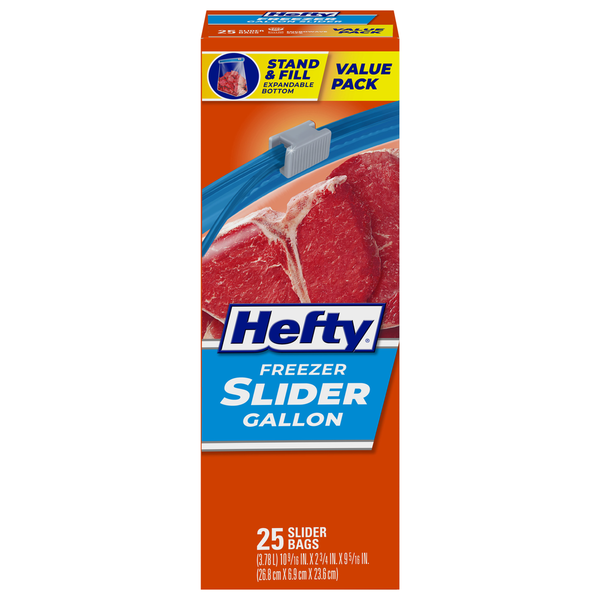 Food Storage Hefty Freezer Slider Bags Value Pack hero