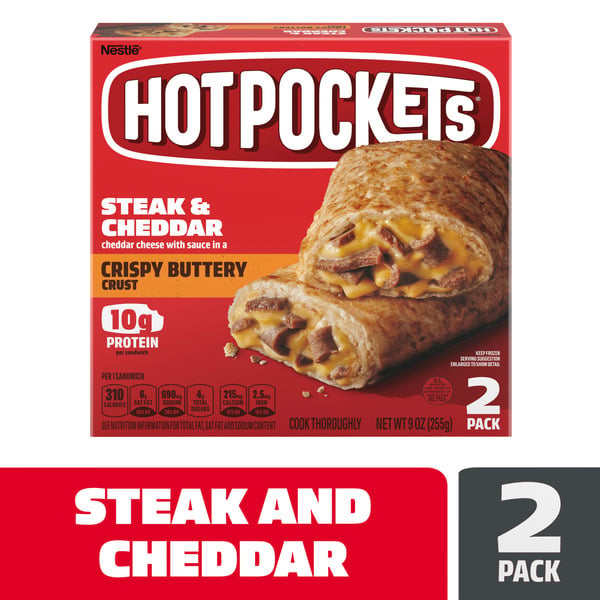 Frozen Meals Hot Pockets Hot Pocket Steak and Cheddar hero