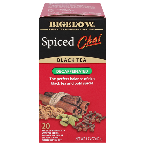 Tea Bigelow Spiced Chai Decaffeinated Black Tea hero