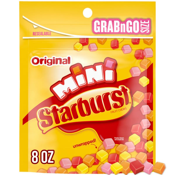 Candy & Chocolate STARBURST Original Minis Size Fruit Chews Chewy Candy Grab N Go hero