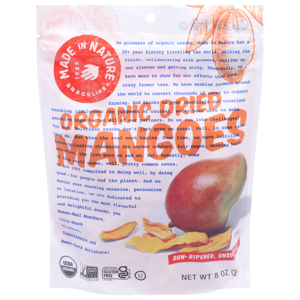 Nuts, Seeds & Dried Fruit Made In Nature Mangoes, Organic, Dried hero