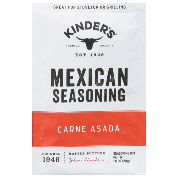 Spices & Seasonings Kinder's Seasoning Mix, Crane Asada, Mexican hero