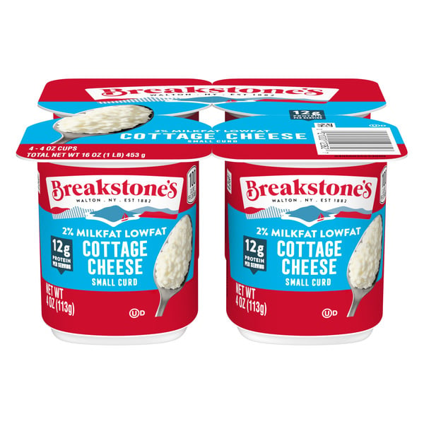 Other Creams & Cheeses Breakstone's Lowfat Small Curd Cottage Cheese with 2% Milkfat, oz Cup, Ct hero