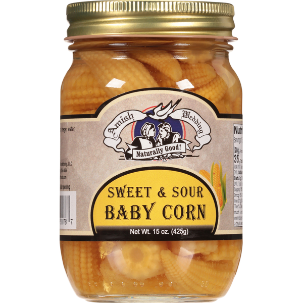 Canned & Jarred Vegetables Amish Wedding Baby Corn, Sweet & Sour hero