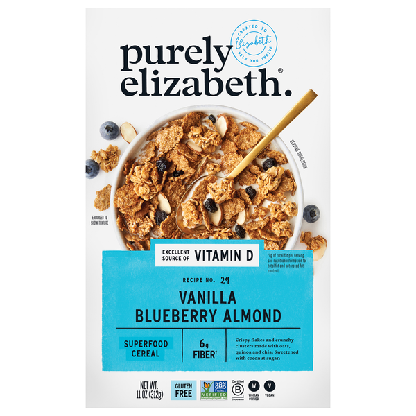 Cereal Purely Elizabeth Superfood Cereal, Vanilla Blueberry Almond hero