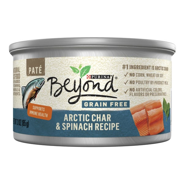 Canned Meat & Seafood Purina Beyond Grain Free Arctic Char and Spinach Recipe Wet Cat Food Pate hero