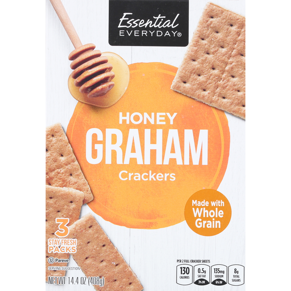 Crackers Essential Everyday Graham Crackers, Honey, Stay Fresh Packs hero