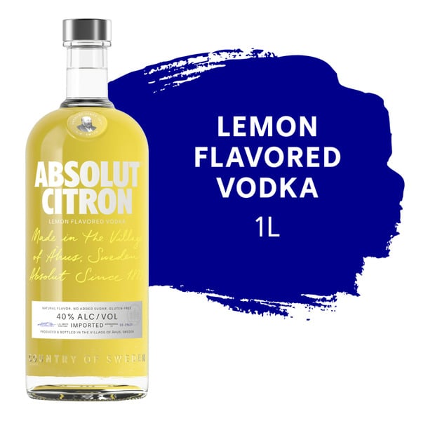 Spirits Absolut Citron Flavored Vodka hero