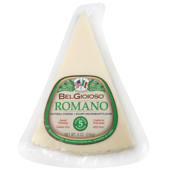 Specialty Cheeses BelGioioso Romano Cheese Wedge hero