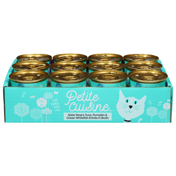 Cat Food & Care Petite Cuisine Cat Food, Sister Rose's Tuna, Pumpkin & Ocean Whitefish Entree in Broth hero