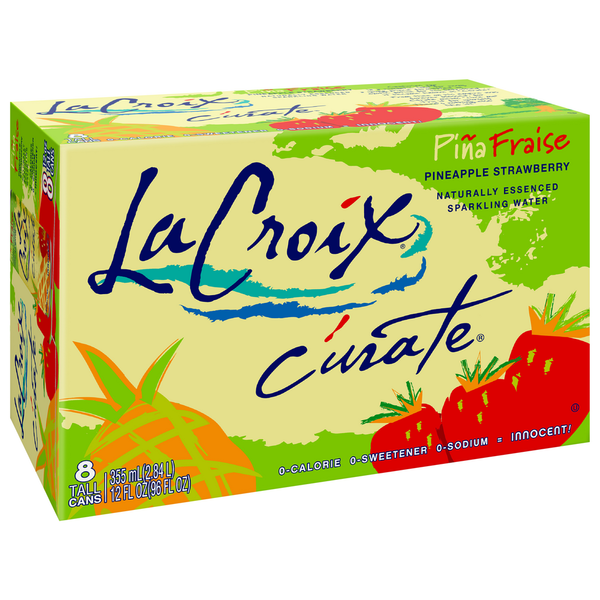 Water, Seltzer & Sparkling Water LaCroix Curate Piña Fraise (Pineapple Strawberry) hero