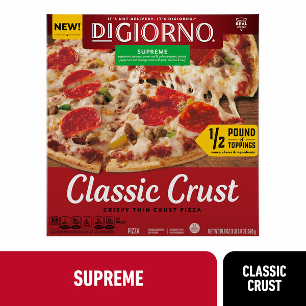 Frozen Pizza DiGiorno Classic Crust Supreme Frozen Pizza hero