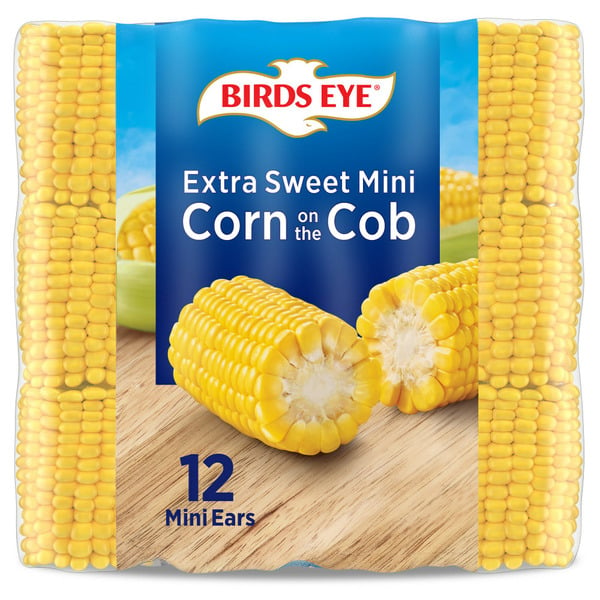 Vegetables, Vegan, & Vegetarian Birds Eye Extra Sweet Mini Corn On The Cob Frozen Vegetables hero