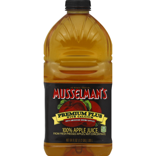 Juice & Nectars Musselman's 100% Apple Juice, Premium Plus with Calcium hero