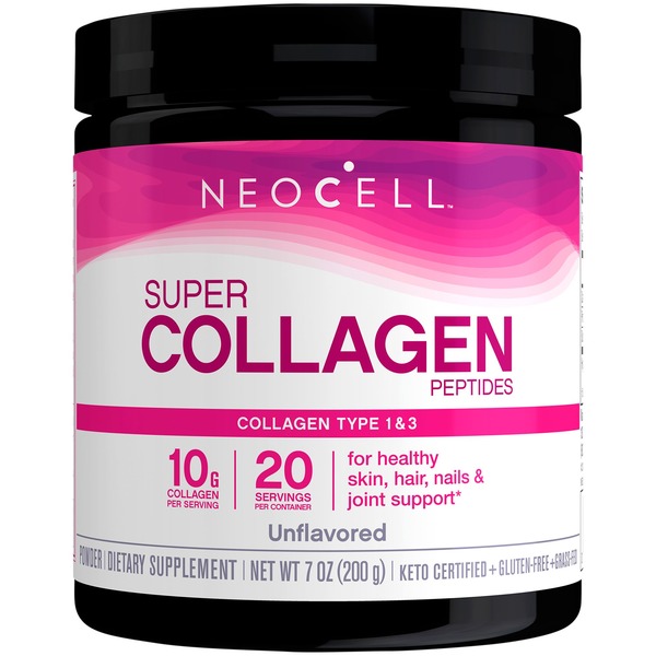 Hair, Skin & Nail Supplements NeoCell Collagen, Super, Type 1 & 3, Unflavored, Powder hero