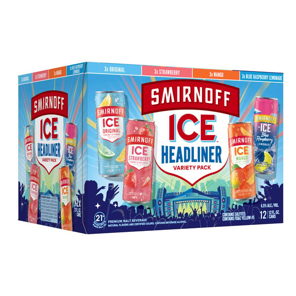 Beers & Coolers Smirnoff Ice Headliner Variety Box hero