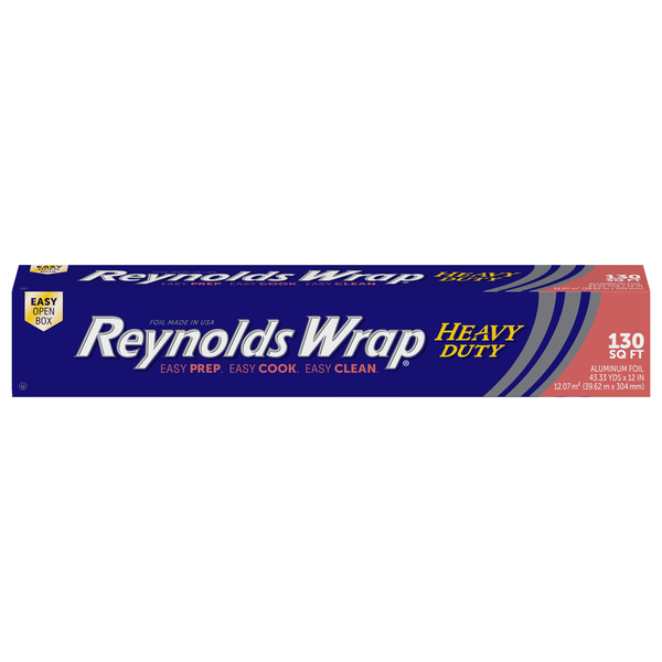 Food Storage Reynolds Aluminum Foil, Heavy Duty, 130 Square Feet hero