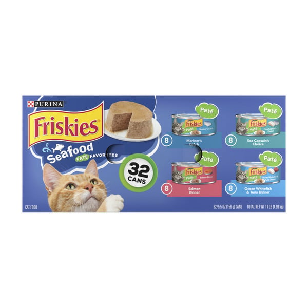 Wet Cat Food Purina Friskies Wet Cat Food Pate , Seafood Favorites hero