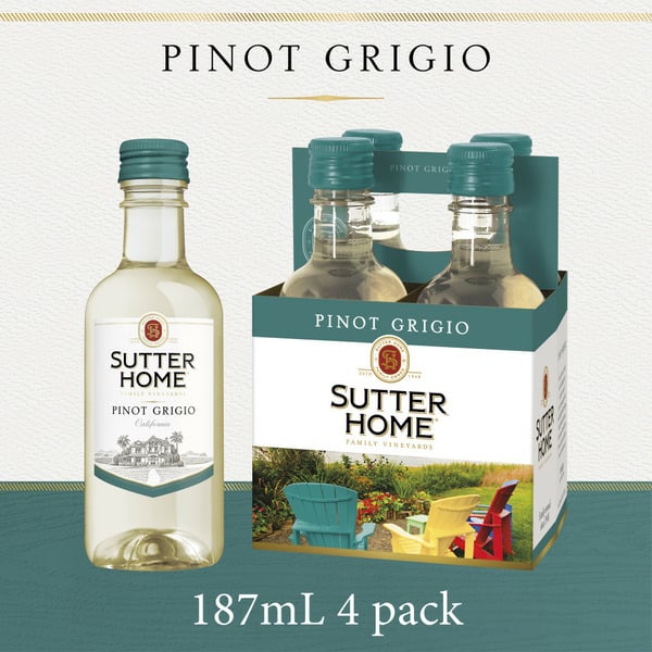 Single Serve Wines Sutter Home Pinot Grigio White Wine hero