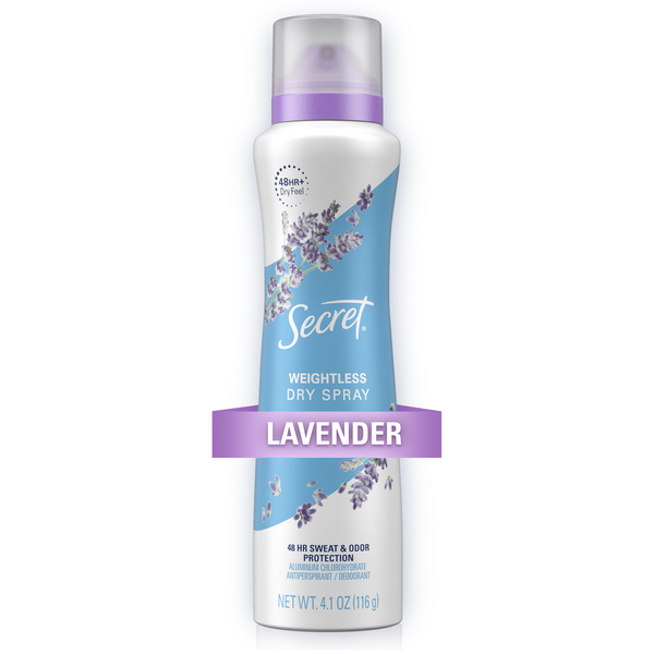 Deodorants Secret Dry Spray Antiperspirant Deodorant, Relaxing Lavender hero