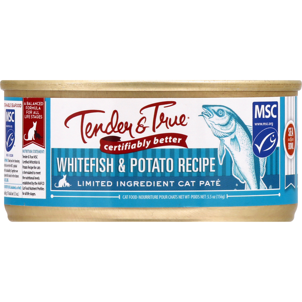 Cat Food & Care Tender & True Cat Food, Whitefish & Potato Recipe hero