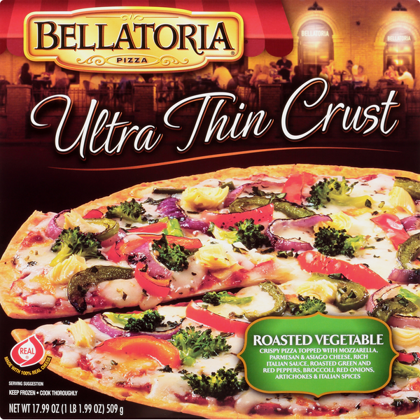 Frozen Pizza Bellatoria Pizza, Ultra Thin Crust, Roasted Vegetable hero