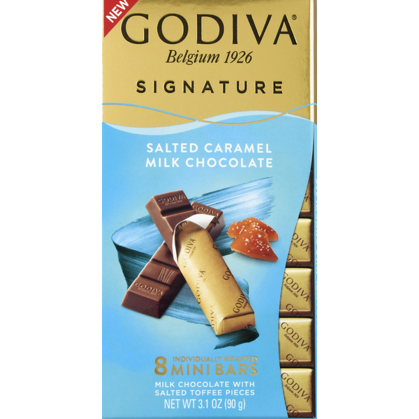 Candy & Chocolate GODIVA Milk Chocolate, Salted Caramel, 8 Mini Bars hero