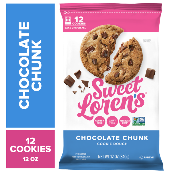 Refrigerated Pudding & Desserts Sweet Loren's  Chocolate Chunk Cookie Dough, Gluten Free & Vegan hero