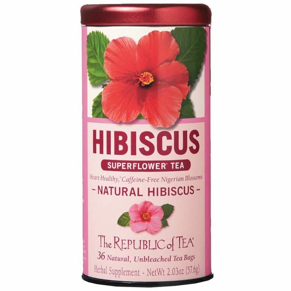 Tea The Republic of Tea Natural Hibiscus SuperFlower Herbal Tea hero