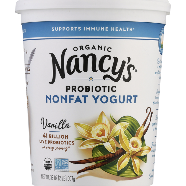 Yogurt Nancy's Yogurt, Nonfat, Organic, Vanilla hero