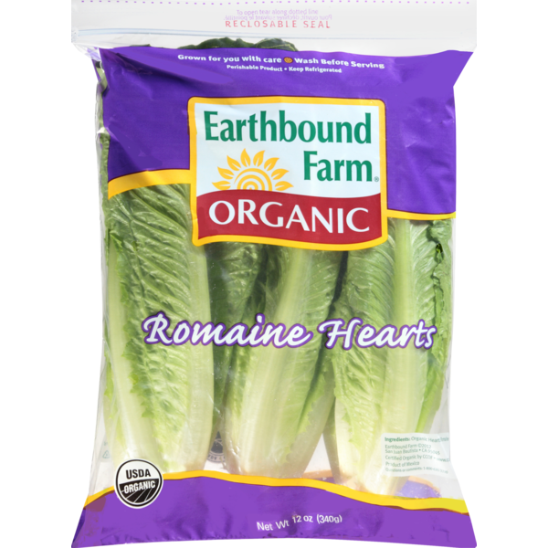 Packaged Vegetables & Fruits Earthbound Farm Organic Romaine Hearts hero