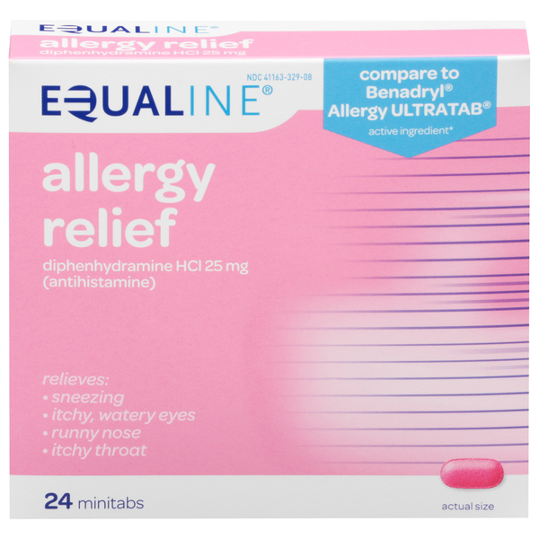 Cold, Flu & Allergy Equaline Allergy Relief, 25 mg, Minitabs hero