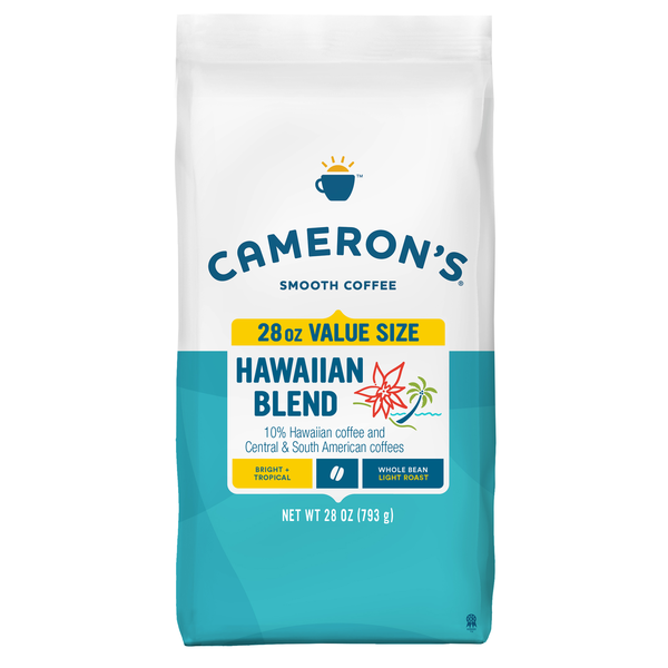 Coffee Cameron's Coffee, Whole Bean, Light Roast, Hawaiian Blend hero