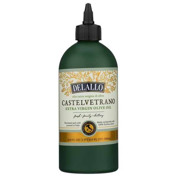 DeLallo Castelvetrano Extra Virgin Olive Oil hero