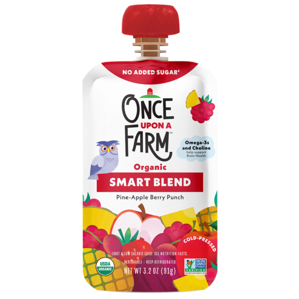 Once Upon a Farm Smart Blend Pine-Apple Berry Punch Pouch hero