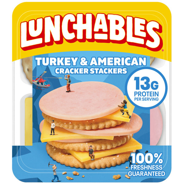 Lunch Meat Lunchables Turkey and American Cracker Stackers Snack Kit hero