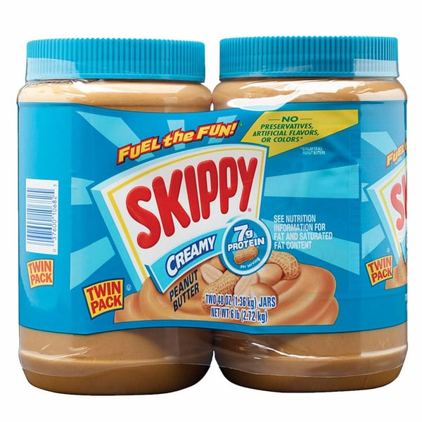 Spreads SKIPPY Creamy Peanut Butter, 2 x 48 oz hero