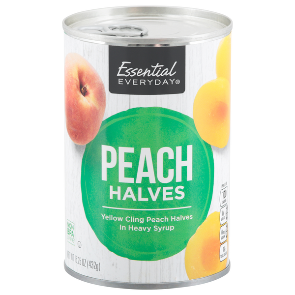 Canned Fruit & Applesauce Essential Everyday Peach, Halves hero