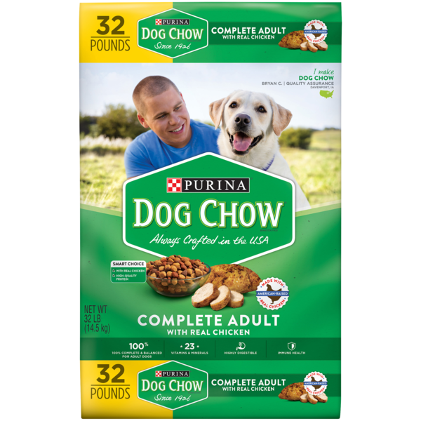 Dog Food & Care Purina Dog Chow Dry Dog Food, Complete Adult With Real Chicken hero