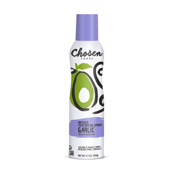 Oils & Vinegars Chosen Foods Garlic Infused Avocado Oil Spray hero