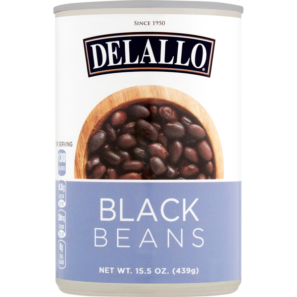 Canned Meals & Beans DeLallo Black Beans hero