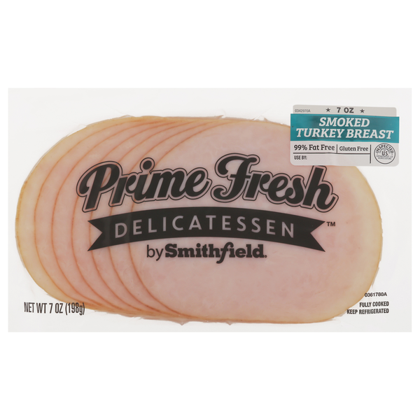 Lunch Meat Prime Fresh Turkey Breast, Smoked hero