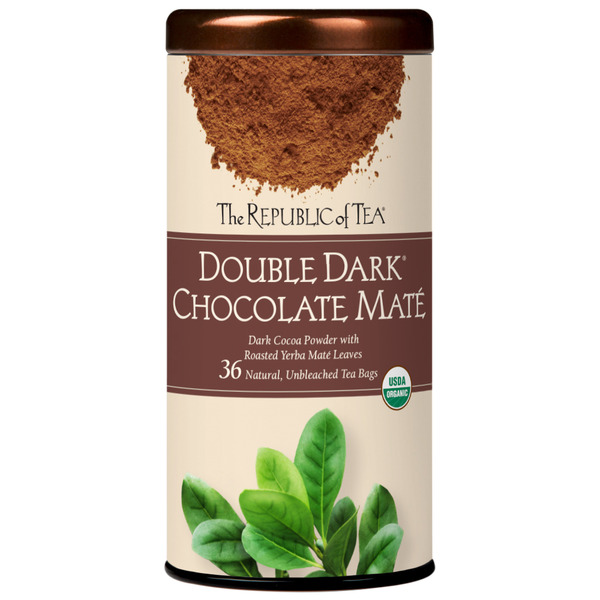 Tea The Republic of Tea Organic Double Dark Chocolate Maté Tea Bags hero