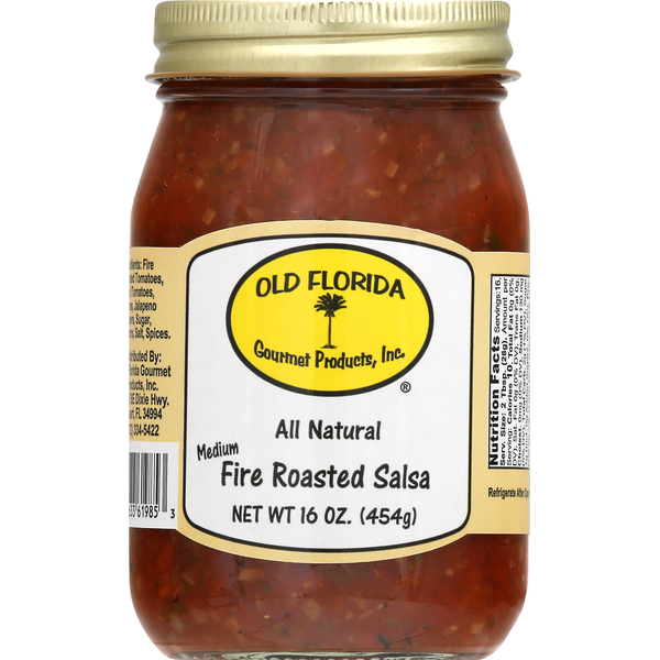 Preserved Dips & Spreads Old Florida Gourmet Salsa, Fire Roasted, Medium hero