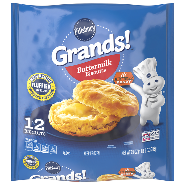 Frozen Appetizers & Sides Pillsbury Biscuits, Buttermilk hero