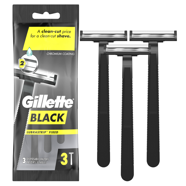 Shaving & Hair Removal Gillette BLACK Fixed Men's Disposable Razors hero