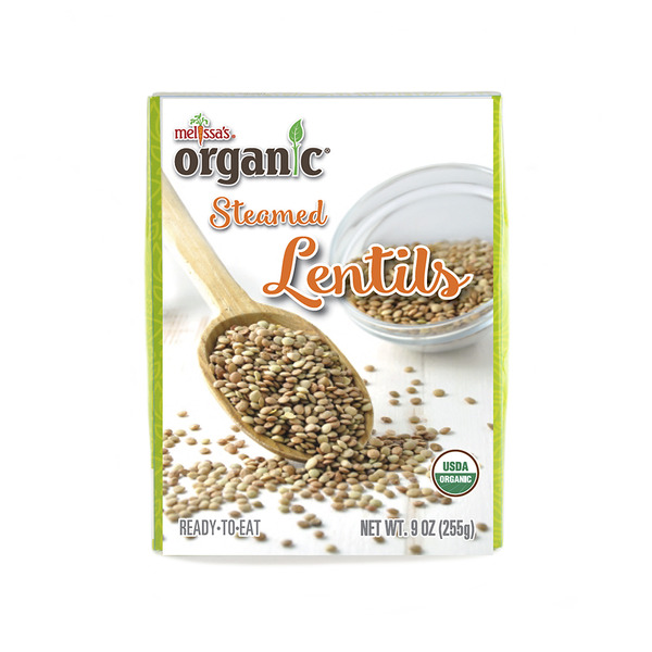 Packaged Vegetables & Fruits Melissa's Organic Steamed Lentils hero