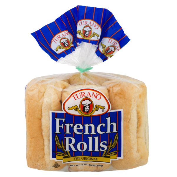 Buns & Rolls Turano French Rolls Hinged hero