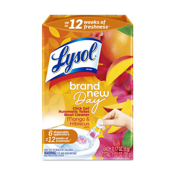 Cleaning Products Lysol Click Gel Automatic Toilet Bowl Cleaner, Mango & Hibiscus hero