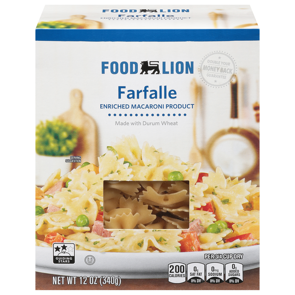 Dry Pasta Food Lion Pasta, Farfalle, Classic, Box hero